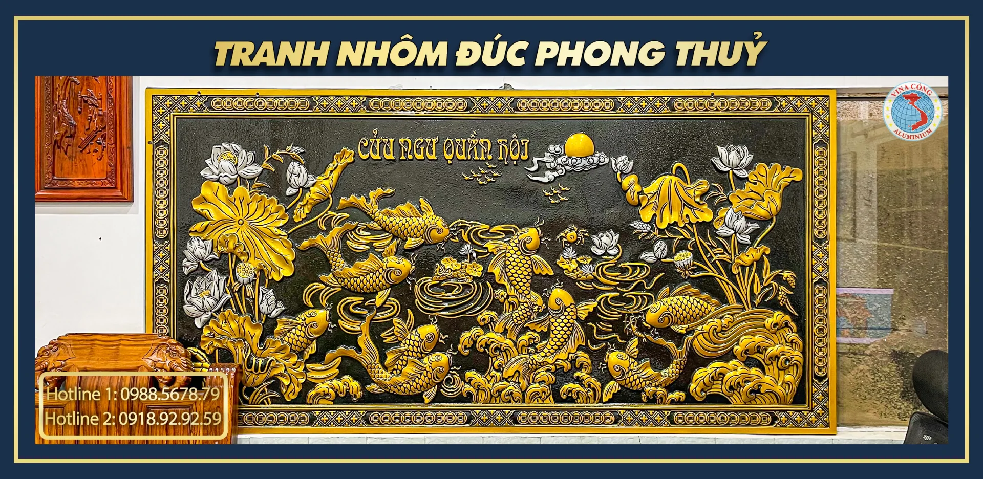 Tranh nhôm đúc phong thuỷ