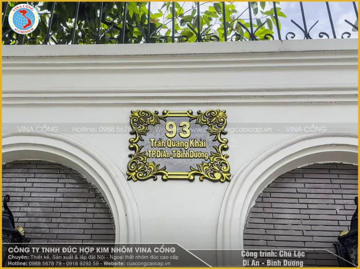 Top 10 mẫu biển số nhà nhôm đúc lên xu hướng năm 2026