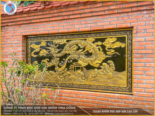TRANH NHÔM ĐÚC CÁ CHÉP HOÁ RỒNG