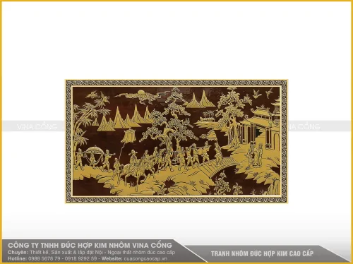 TRANH NHÔM ĐÚC VINH QUY BÁI TỔ